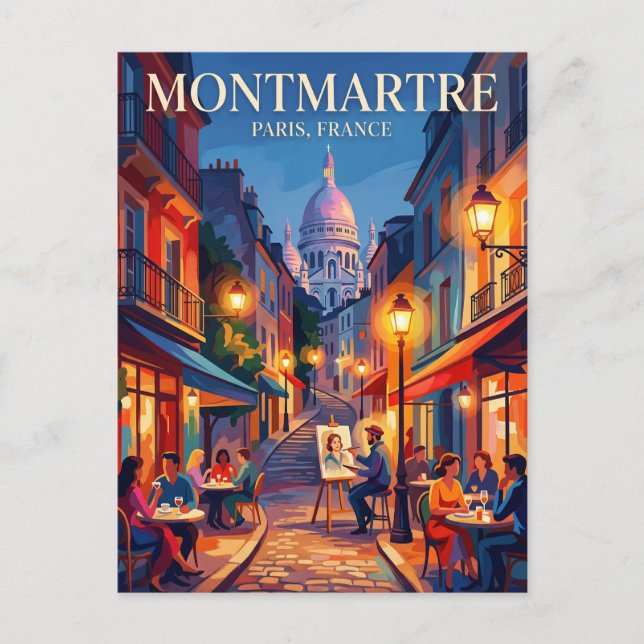 Montmartre Frankrike Vykort (Framsida)