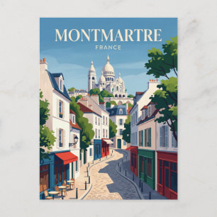 Montmartre Frankrike Vykort