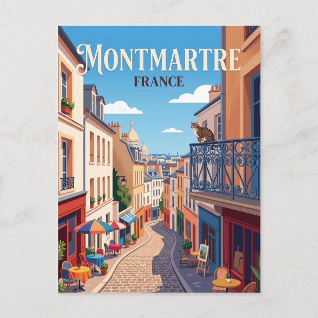 Montmartre Frankrike Vykort (Framsida)