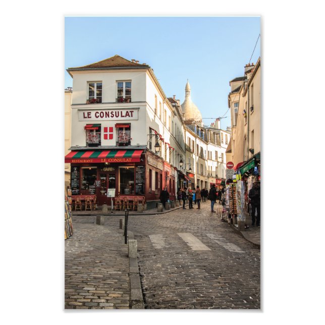 Montmartre Le Consulat Paris Cafe - Fototryck (Framsidan)