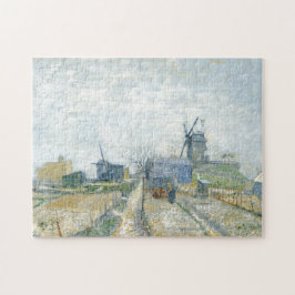 Montmartre Mills och Vegetable Gardens av Van Gogh Pussel