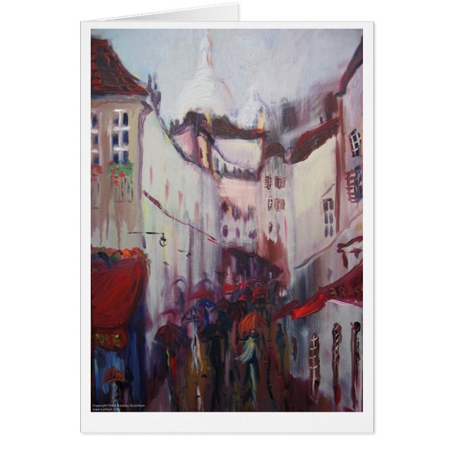 Montmartre Paris Hälsningskort (Framsidan)