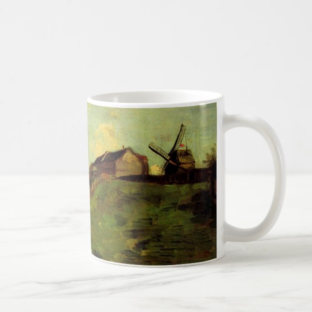 Montmartre: Quarry, Mills av Vincent van Gogh Kaffemugg (Höger)
