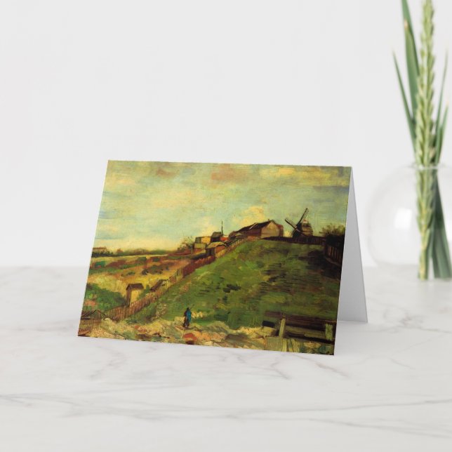 Montmartre: Stenkross, kvarnen av Vincent van Gogh Kort (Framsida)
