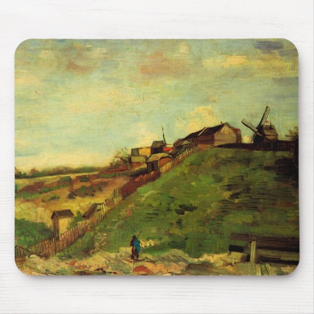 Montmartre: Stenkross, kvarnen av Vincent van Gogh Musmatta (Framsidan)