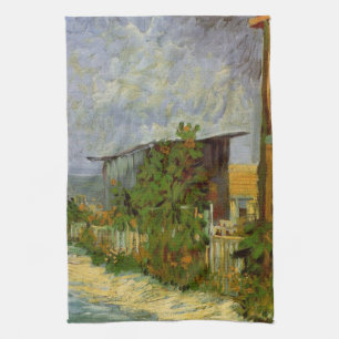 Montmartre stig och solrosor av Vincent van Gogh Kökshandduk