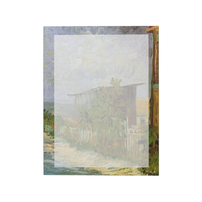 Montmartre Väg med solblommor av Van Gogh. Anteckningsblock (Roterad)