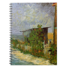 Montmartre Väg med solblommor av Van Gogh. Anteckningsbok