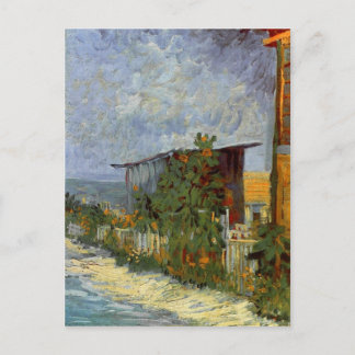 Montmartre Väg med solblommor Van Gogh Fine Art Vykort