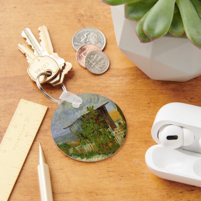 Montmartre Väg och Sunblommor av Vincent van Gogh Nyckelring (Skrivbord)