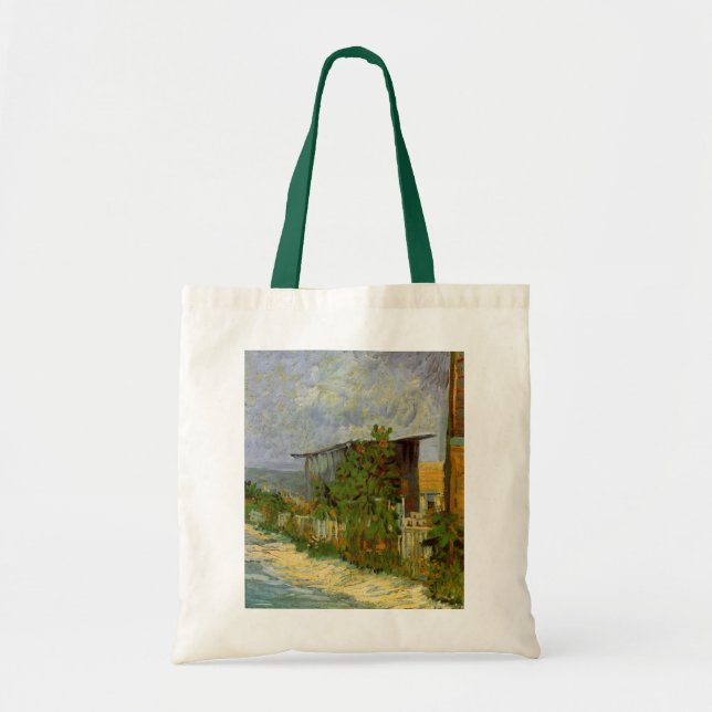 Montmartre Väg och Sunblommor av Vincent van Gogh Tygkasse (Framsidan)