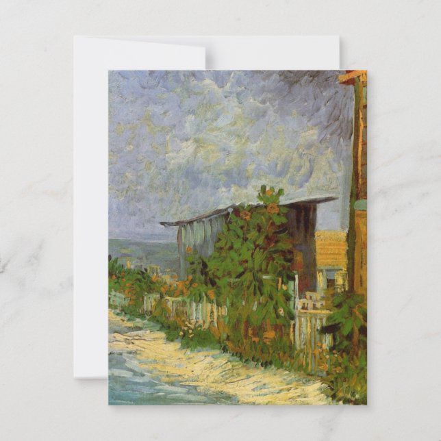 Montmartre-vägen och solrosor av Vincent van Gogh (Framsida)