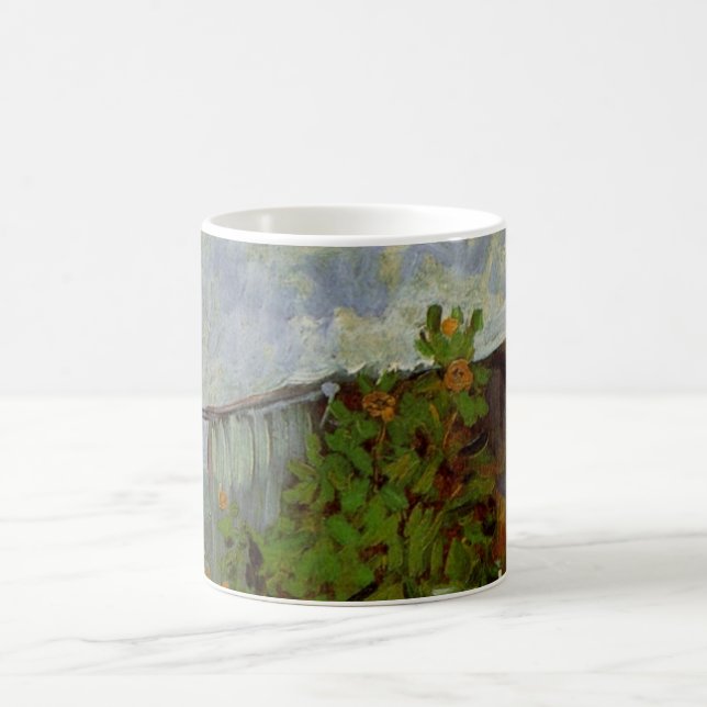 Montmartre-vägen och solrosor av Vincent van Gogh Kaffemugg (Center)
