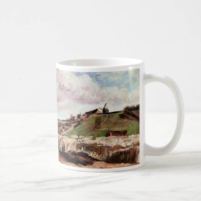 Montmartrebacken med stenbrott av Vincent van Gogh Kaffemugg (Höger)