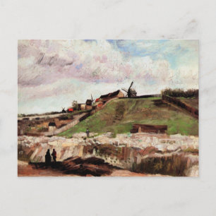 Montmartrebacken med stenbrott av Vincent van Gogh Vykort