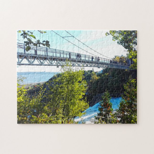 Montmorency Cascade Falls Quebec. Jigszle Puzzle Pussel (Horisontell)