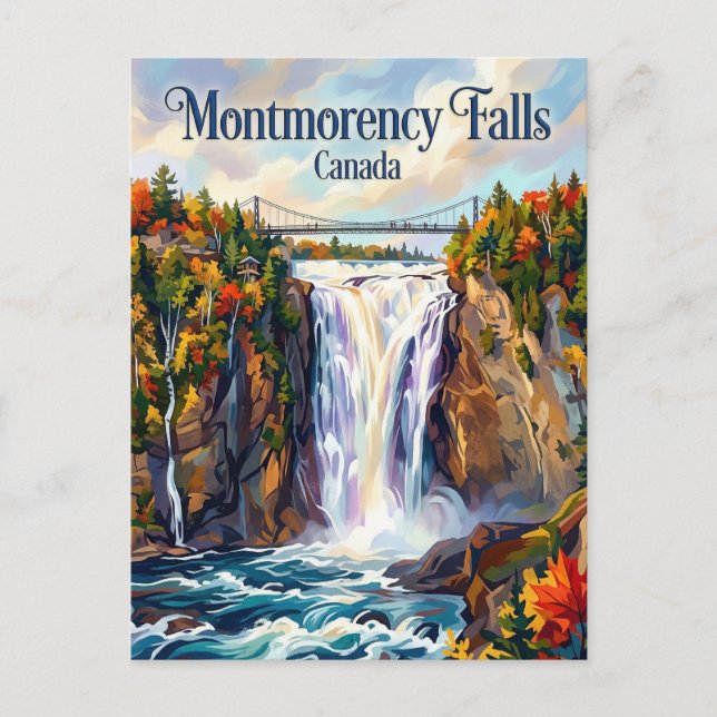 Montmorency Falls Canada Vykort (Framsida)