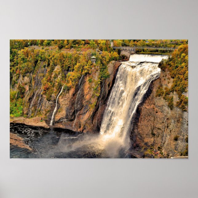 Montmorency Falls Kanada stilized Poster (Framsidan)