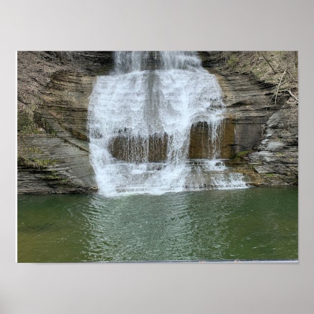 MonTourFalls Finger Sjöar New York Poster (Framsidan)