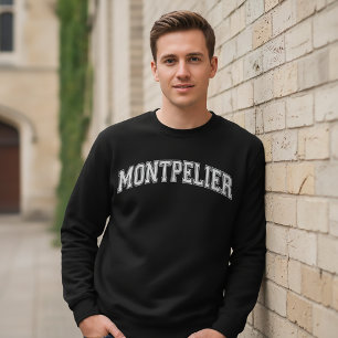 MONTPELIER Universitetstyp Amerikanskt College Lång Ärmad Tröja