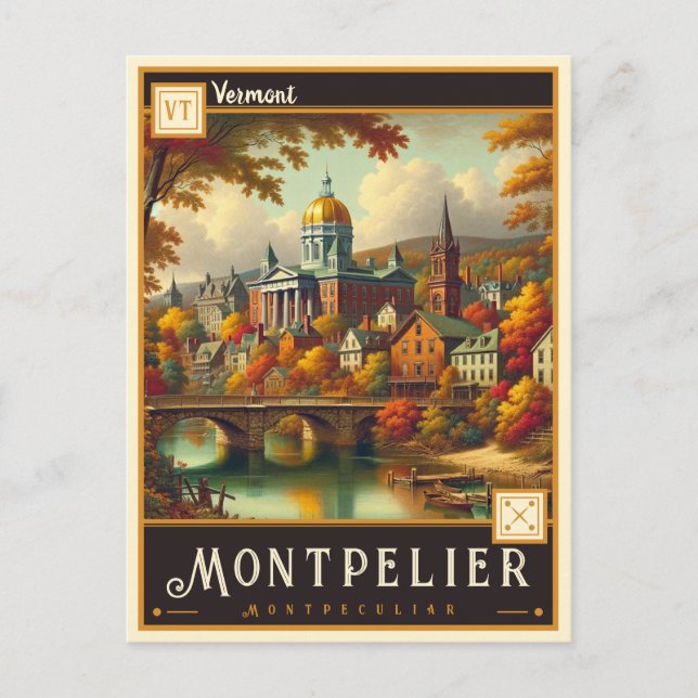 Montpelier, Vermont | Antik vykort (Framsida)