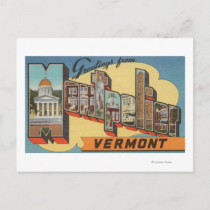 Montpelier, Vermont - Large Brev Scenes Vykort