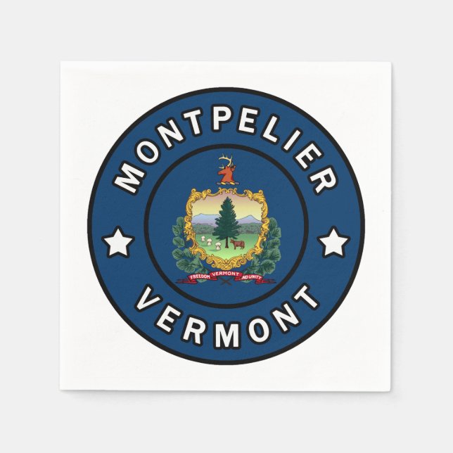 Montpelier Vermont Pappersservett (Framsidan)