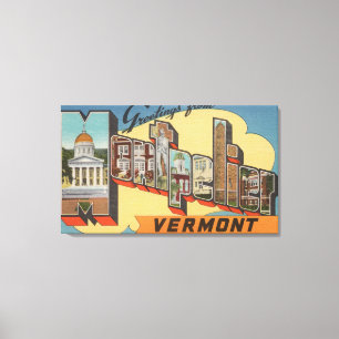 Montpelier Vermont - stora brevplatser Canvastryck