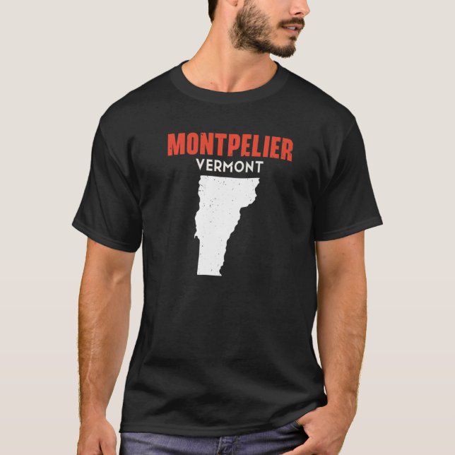 Montpelier Vermont USA State America Travel Vermon T Shirt (Framsida)