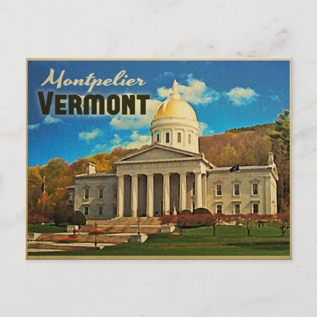 Montpelier Vermont Vykort (Framsida)
