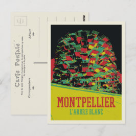 Montpellier Arbre blanc illustration Frankrike Vykort