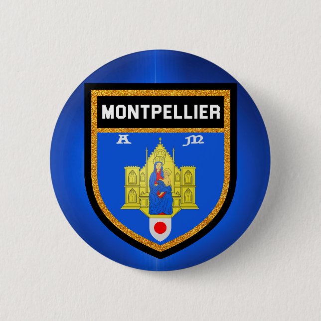 Montpellier flagga knapp (Framsida)
