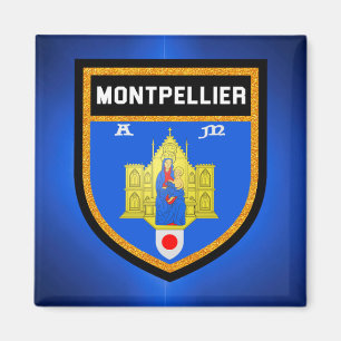 Montpellier flagga magnet