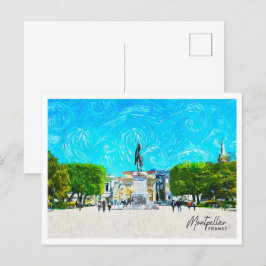 Montpellier Frankrike BeSnyval Oil Paint Ligcape Vykort