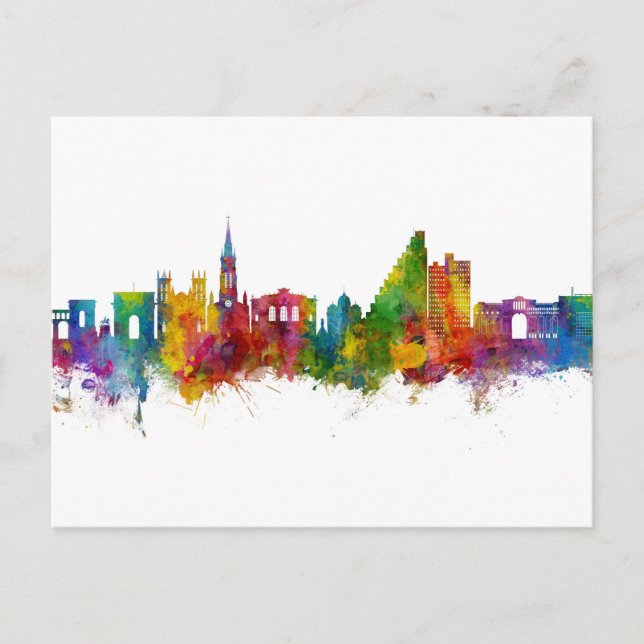 Montpellier Frankrike Siluett Vykort (Framsida)