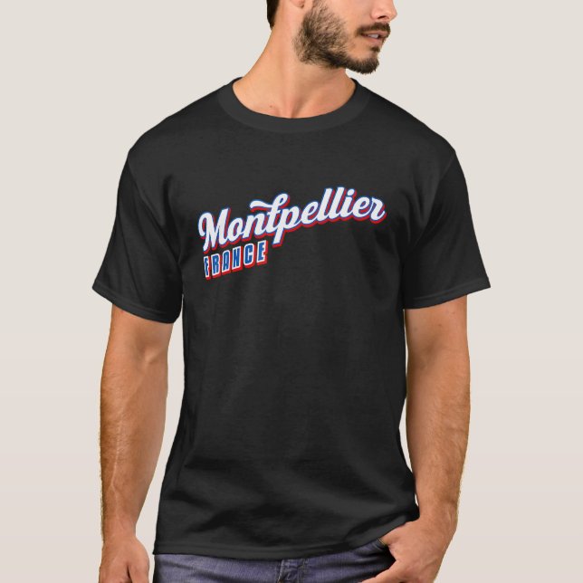Montpellier Frankrike T Shirt (Framsida)