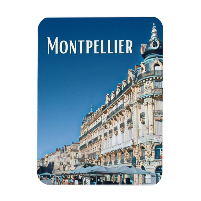 Montpellier Photo Vintage Magnet (Vertikal)