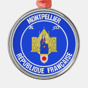 Montpellier Round Emblem Julgransprydnad Metall