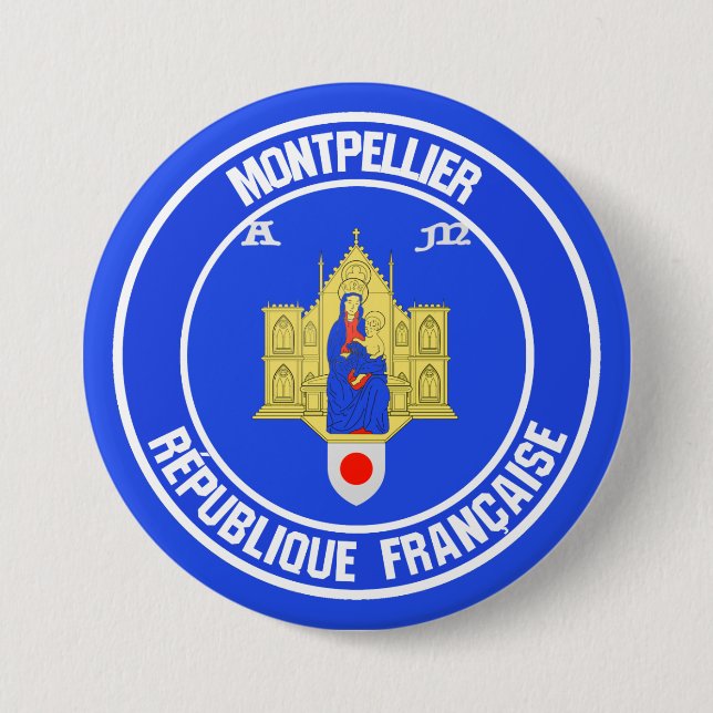 Montpellier rundaEmblem Knapp (Framsida)