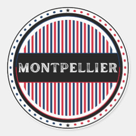 Montpellier Stad Stolt Emblem – Fransk Identitet Runt Klistermärke