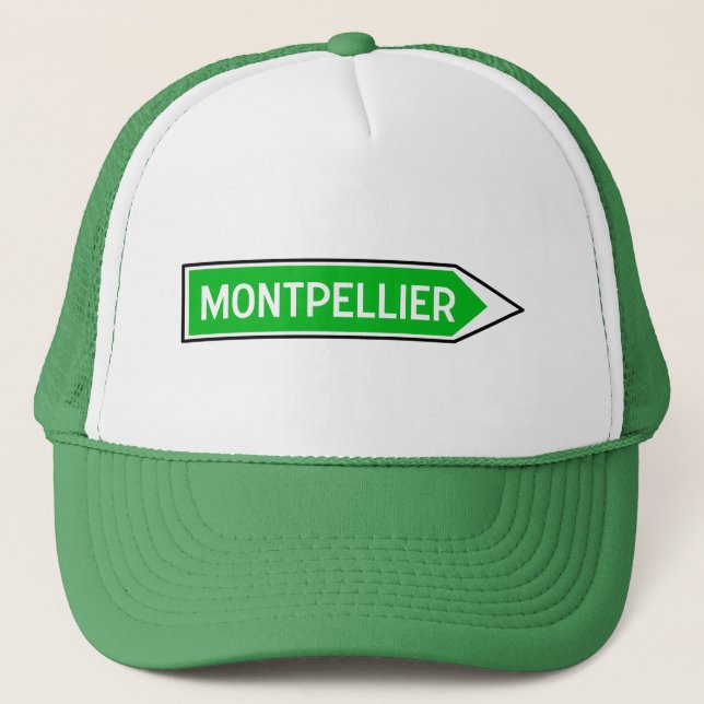 Montpellier vägmärke, frankrike truckerkeps (Framsida)
