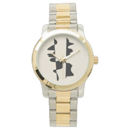 Montre-Bracelet Élégante  "Abstrait Dual Face" Armbandsur