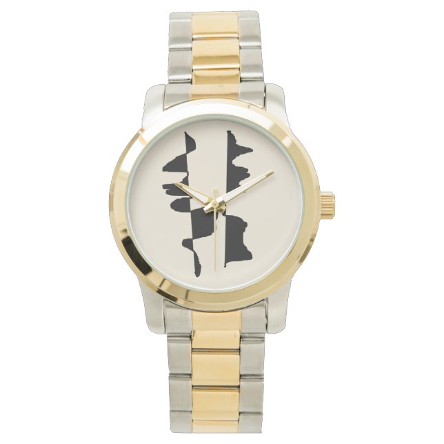 Montre-Bracelet Élégante  "Abstrait Dual Face" Armbandsur (Framsida)