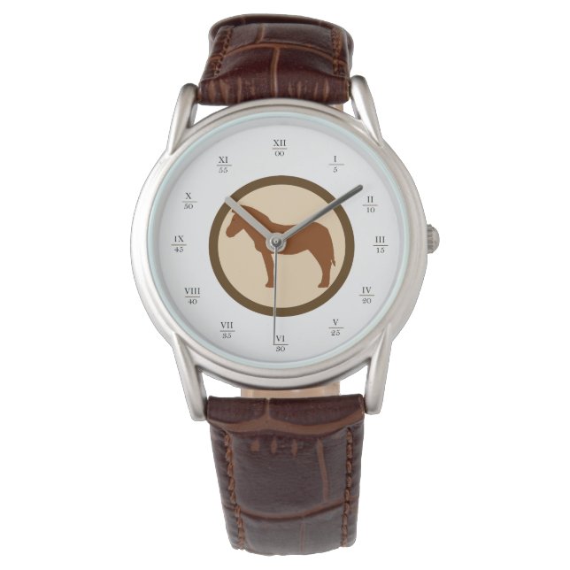 Montre classique GEEKLEY marron & beige Armbandsur (Framsida)