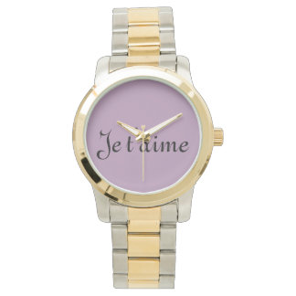 MONTRE DEUX TONS OR ARGENT JE T'AIME ARMBANDSUR