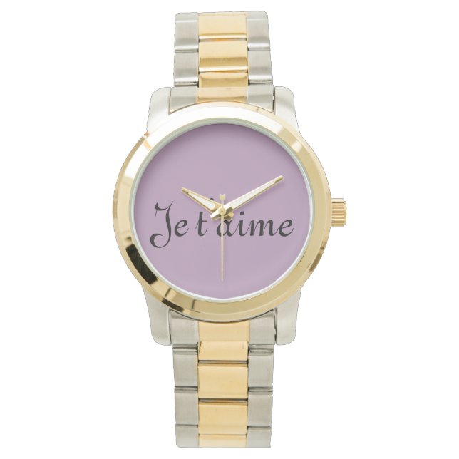 MONTRE DEUX TONS OR ARGENT JE T'AIME ARMBANDSUR (Framsida)