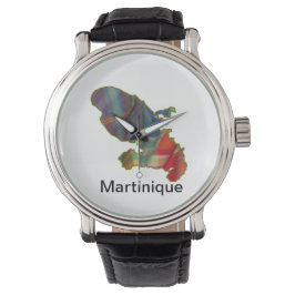 Montre Homme avec carte Martinique Armbandsur