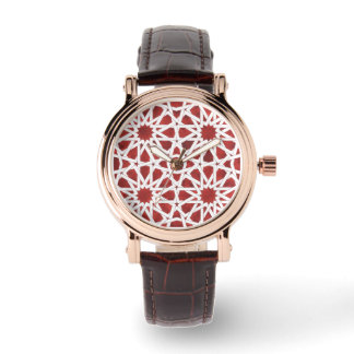 Montre Mosaïque marocaine rouge Armbandsur