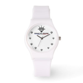 Montre Silicone Diamant Noir Detailing Armbandsur