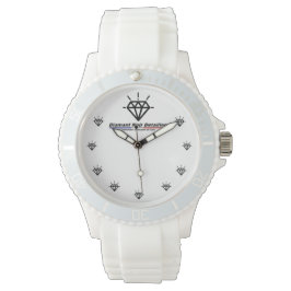 Montre Silicone Diamant Noir Detailing Armbandsur